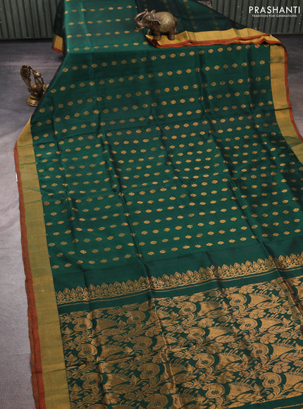 Green  Uppada Silk Saree - Buttas
