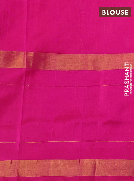 Pink  Uppada Silk Saree - Buttas