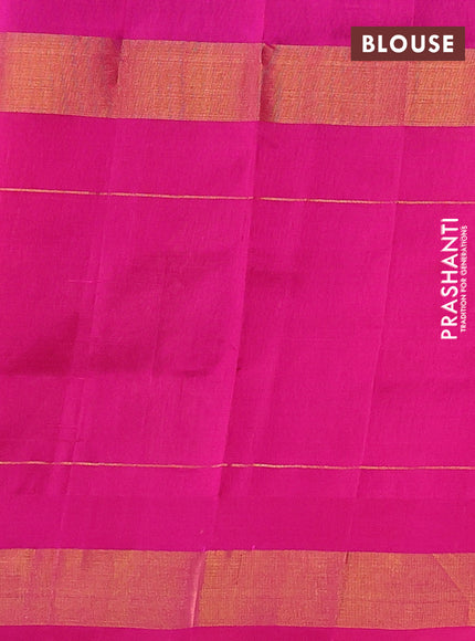 Purple & Pink  Uppada Silk Saree - Buttas