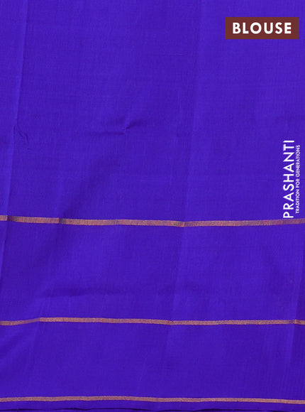 Blue & Violet   Uppada Silk Saree -  Buttas