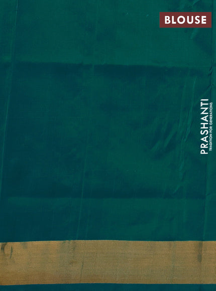 Teal Green  Uppada Silk Saree -  Buttas