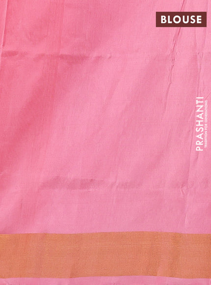 Peach Pink  Uppada Silk Saree-  Buttas
