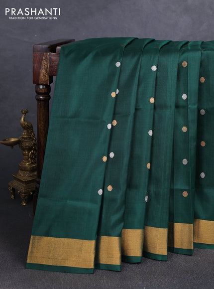 Green  Uppada Silk Saree -  Buttas