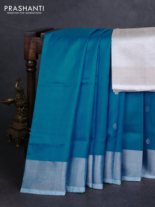 Cs Blue  Uppada Silk Saree - Coin Buttas
