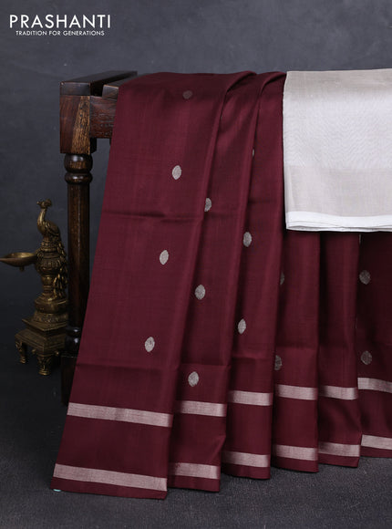 Coffee Brown  Uppada Silk Saree - Coin Buttas