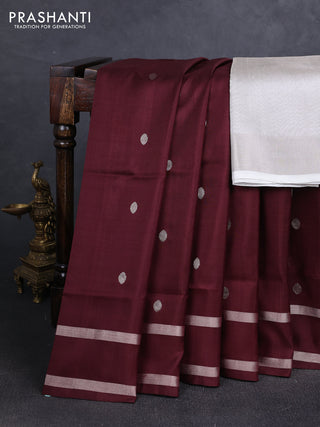 Coffee Brown  Uppada Silk Saree - Coin Buttas