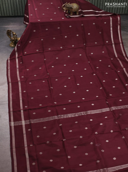Coffee Brown  Uppada Silk Saree - Coin Buttas