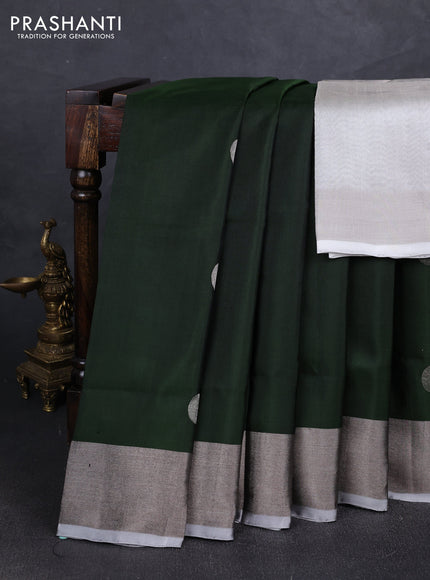 Olive Green Uppada Silk Saree - Buttas