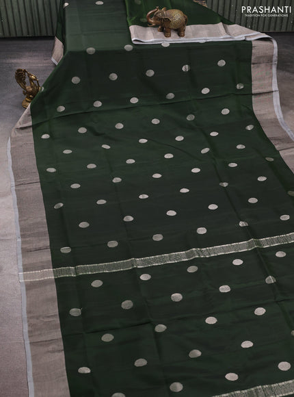 Olive Green Uppada Silk Saree - Buttas