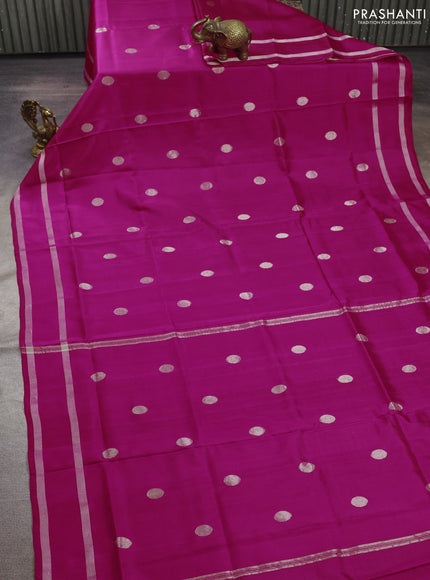 Pink  Uppada Silk Saree - Buttas