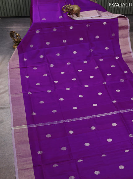 purple  Uppada Silk Saree - Buttas