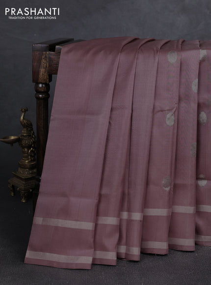 Mauve pink Uppada Silk Saree - Coin Buttas