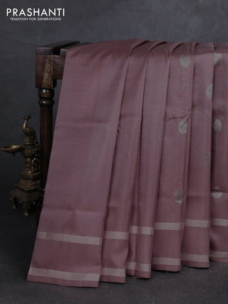 Mauve pink Uppada Silk Saree - Coin Buttas