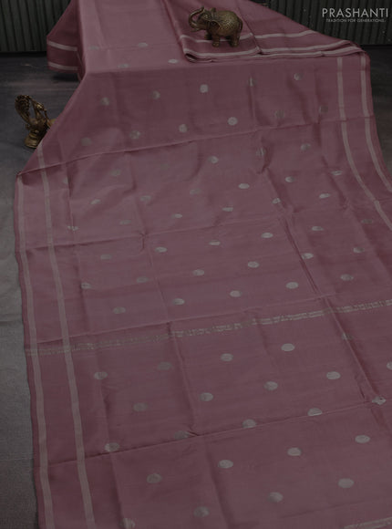 Mauve pink Uppada Silk Saree - Coin Buttas