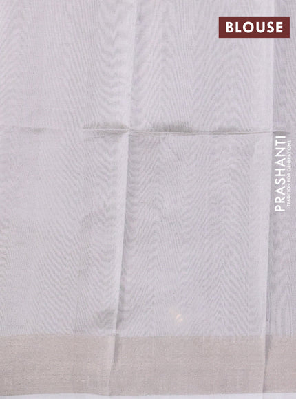 Grey  Uppada Silk Saree- Coin Buttas