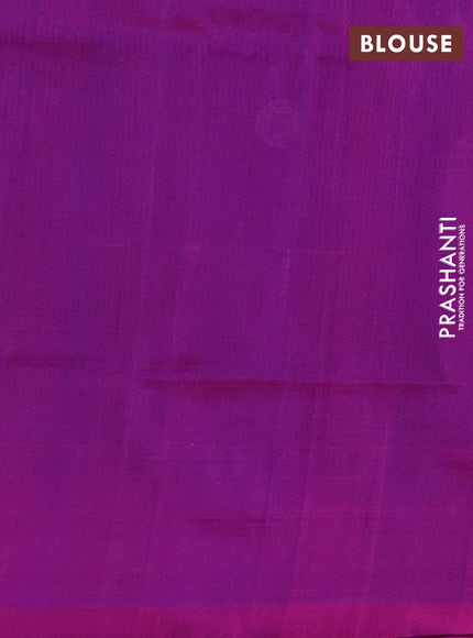 Navy Blue  Pink Uppada Silk Saree - Coin Buttas