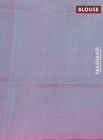 Teal Blue &  Light Pink Uppada Silk Saree-Coin Buttas