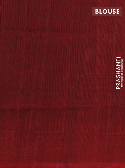 Black & Red Uppada Silk Saree - Coin Buttas