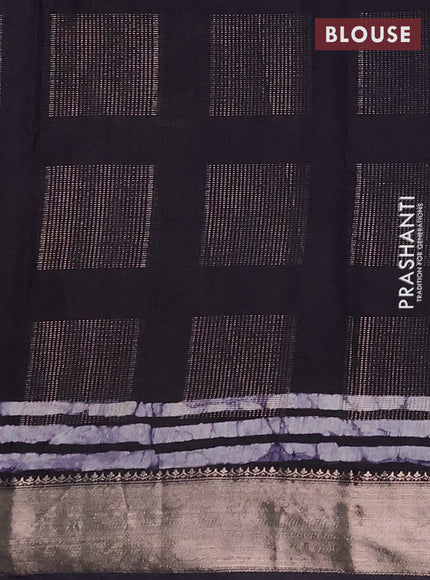 Jamun Semi Chanderi Saree - Batik Prints