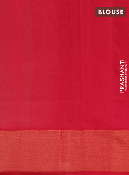 Sandal & Pink Semi Silk Cotton Saree - Buttas