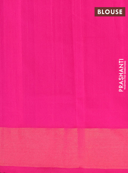 Violet & Pink Semi Silk Cotton Saree - Buttas