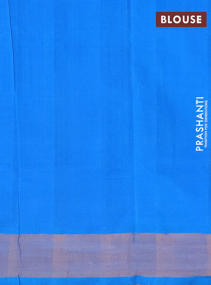 Purple & Cs Blue Semi Silk Cotton Saree - Buttas