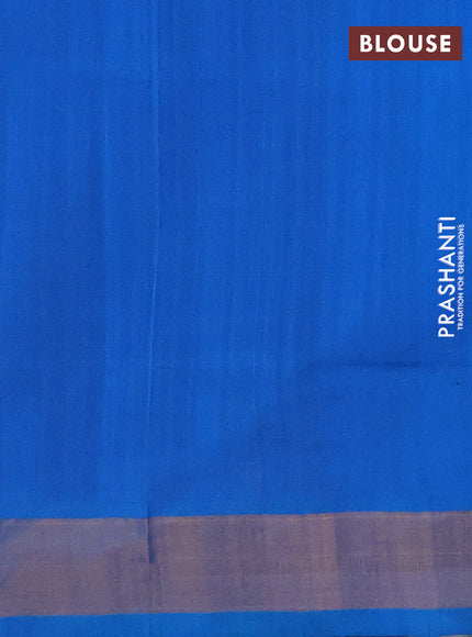 Purple & Cs Blue Semi Silk Cotton Saree - Buttas
