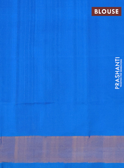Blue & Cs Blue Semi Silk Cotton Saree - Buttas
