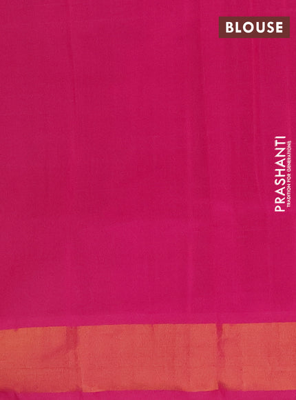 Mustard Yellow & Pink Semi Silk Cotton Saree - Buttas