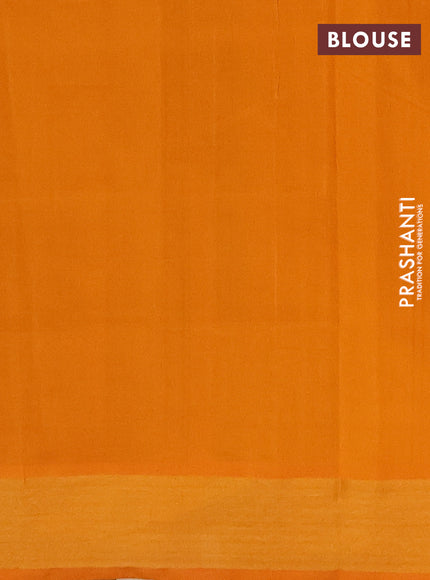 Black & Mustard Yellow Semi Silk Cotton Saree - Buttas