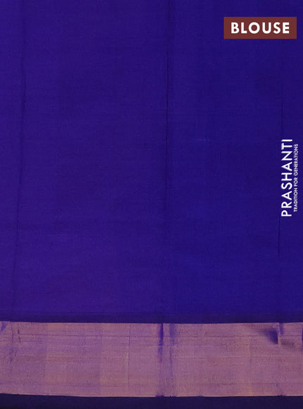 Pink & Blue Semi Silk Cotton Saree - Buttas