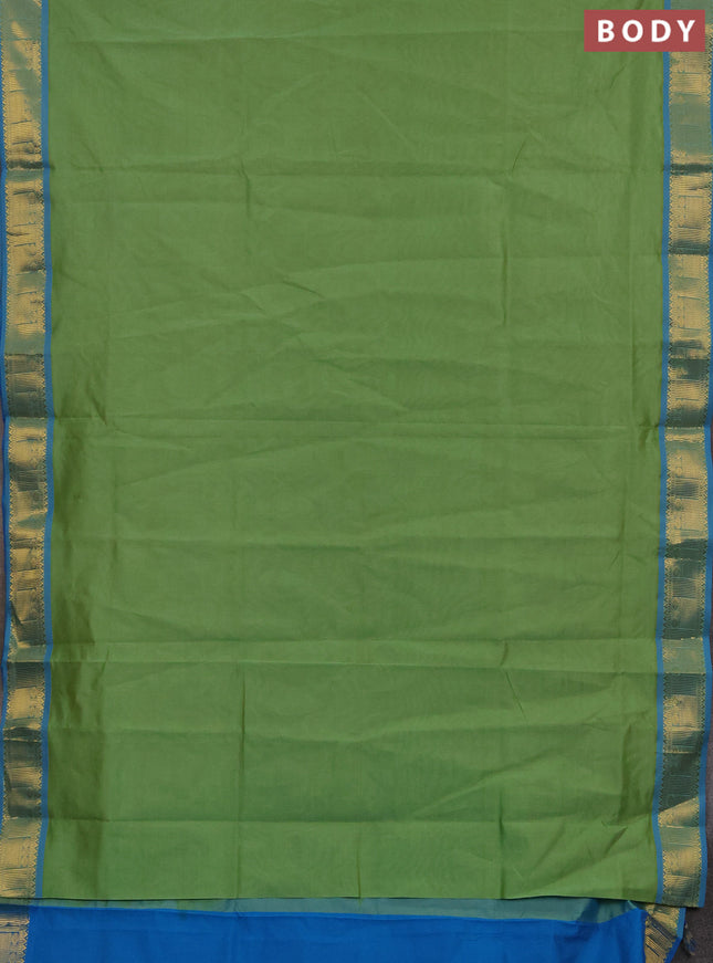 Green & Cs Blue Semi Silk Cotton Saree