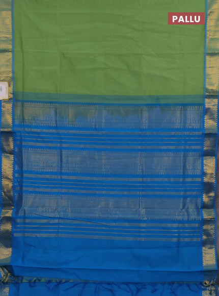 Green & Cs Blue Semi Silk Cotton Saree