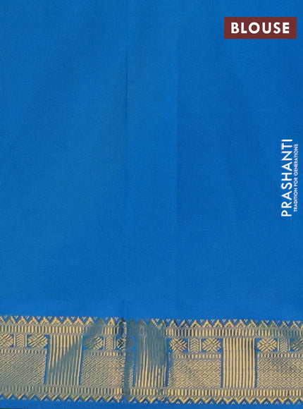 Green & Cs Blue Semi Silk Cotton Saree