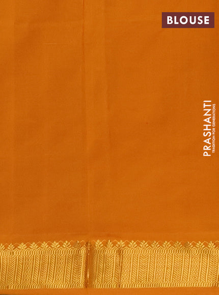 Green & Mustard Yellow Semi Silk Cotton Saree