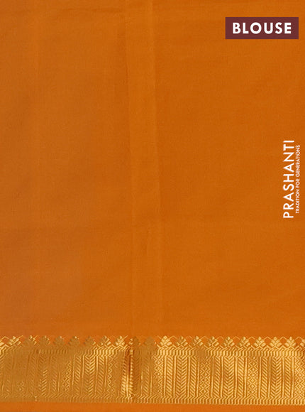 Sky Blue & Mustard Yellow Semi Silk Cotton Saree