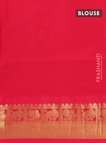 Purple & Red Semi Silk Cotton Saree