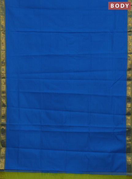 Cs Blue & Green Semi Silk Cotton Saree