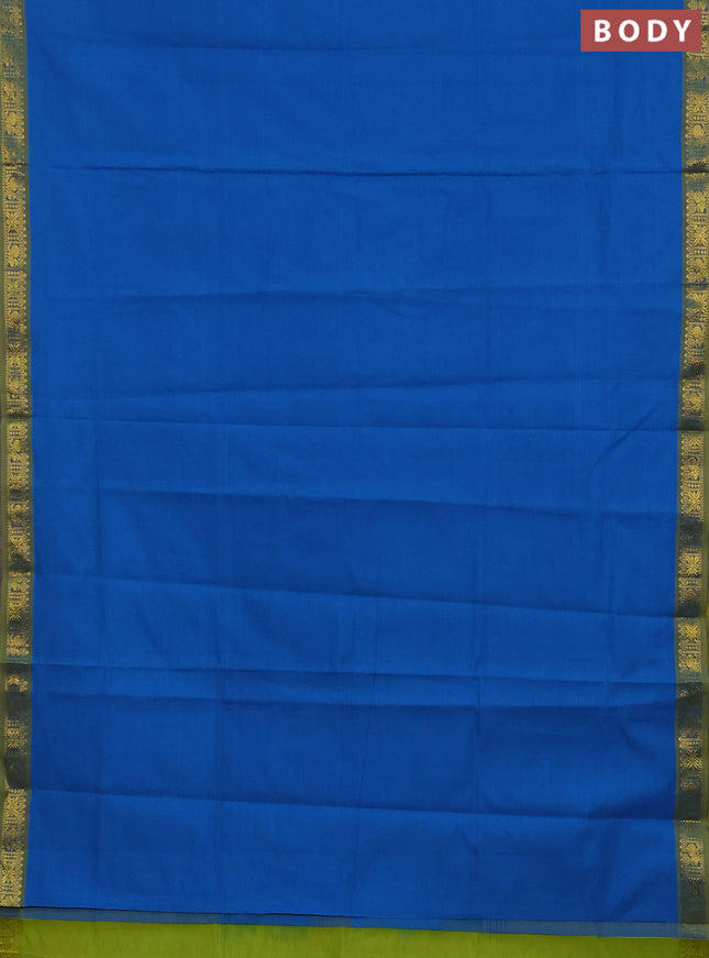 Cs Blue & Green Semi Silk Cotton Saree