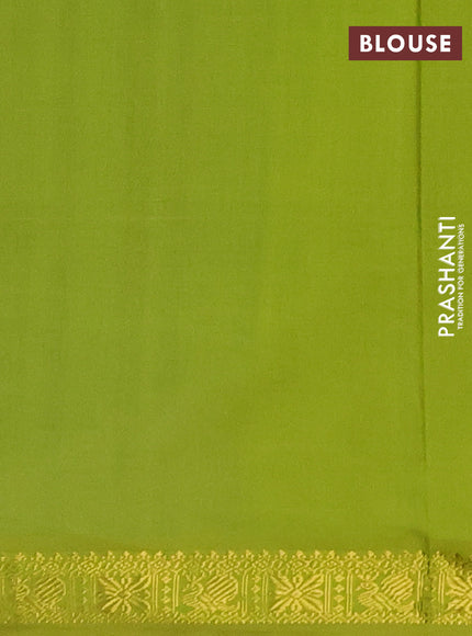 Cs Blue & Green Semi Silk Cotton Saree
