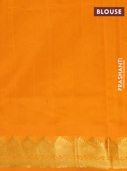 Maroon & Mustard Yellow Semi Silk Cotton Saree