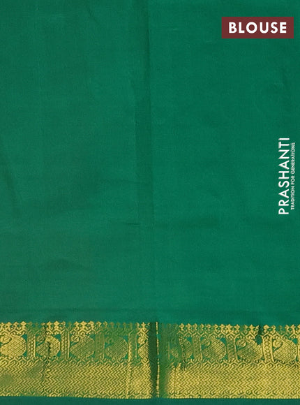 Pink & Green Semi Silk Cotton Saree