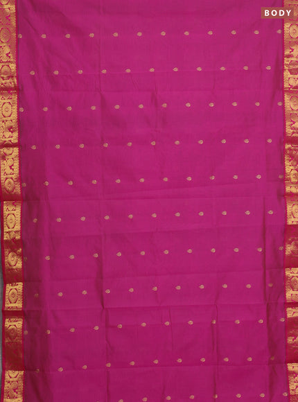 Pink Semi Silk Cotton Saree - Buttas