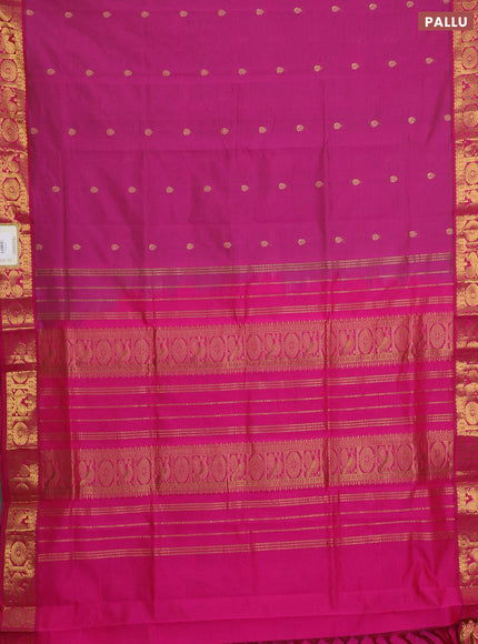Pink Semi Silk Cotton Saree - Buttas