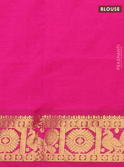 Pink Semi Silk Cotton Saree - Buttas