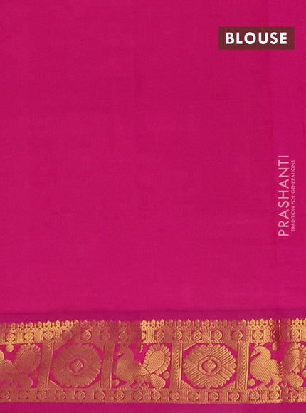Peach Pink & Pink Semi Silk Cotton Saree - Buttas