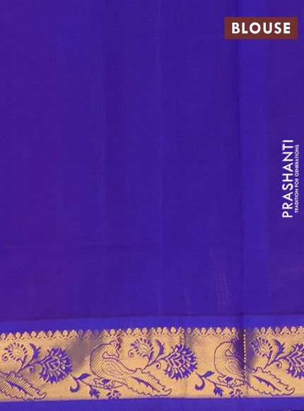 Maroon & Violet Semi Silk Cotton Saree - Buttas