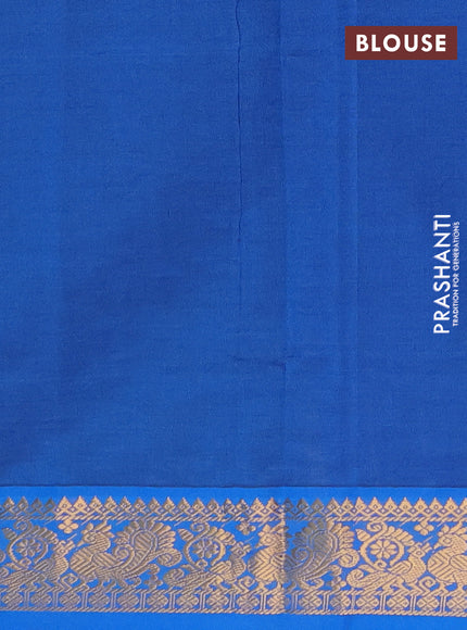 Green & Blue Semi Silk Cotton Saree