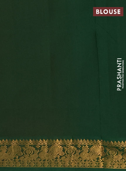 Orange & Green Semi Silk Cotton Saree