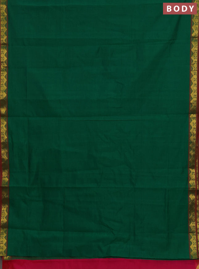 Green & Pink Semi Silk Cotton Saree